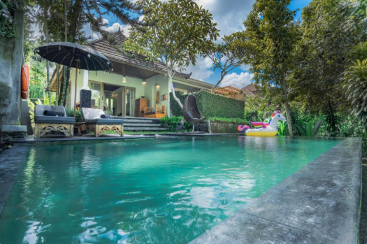 Kajane Mua luxury villa 20 meter private infinity pool jungle view Ubud Bali