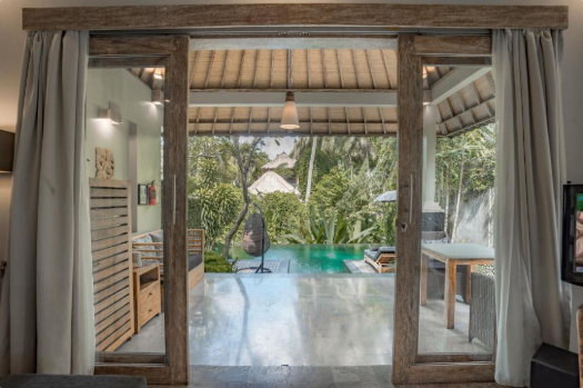 Kajane Mua luxury villa 20 meter private infinity pool jungle view Ubud Bali